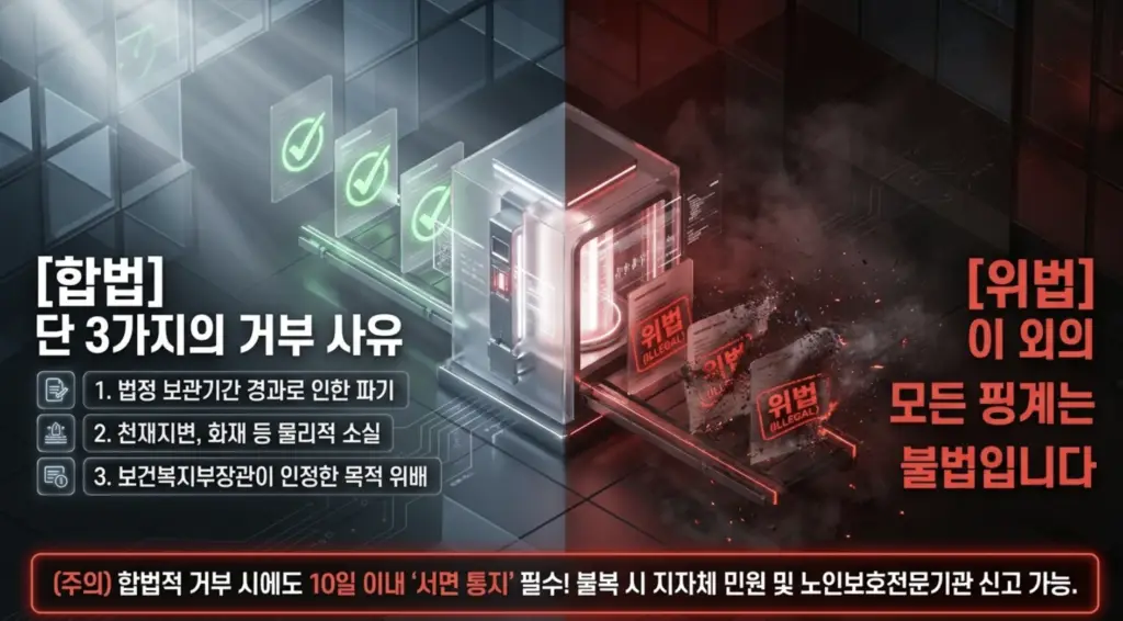 서류 가방을 든 정장 차림의 남성이 빌딩 숲 사이를 걸어가고 있는 배경 위로, '04. 행정심판·행정소송'이라는 제목과 함께 기관의 무단 거부 및 지연에 대응해 강력한 법적 권리를 실현하는 방법을 설명하는 텍스트가 담긴 이미지